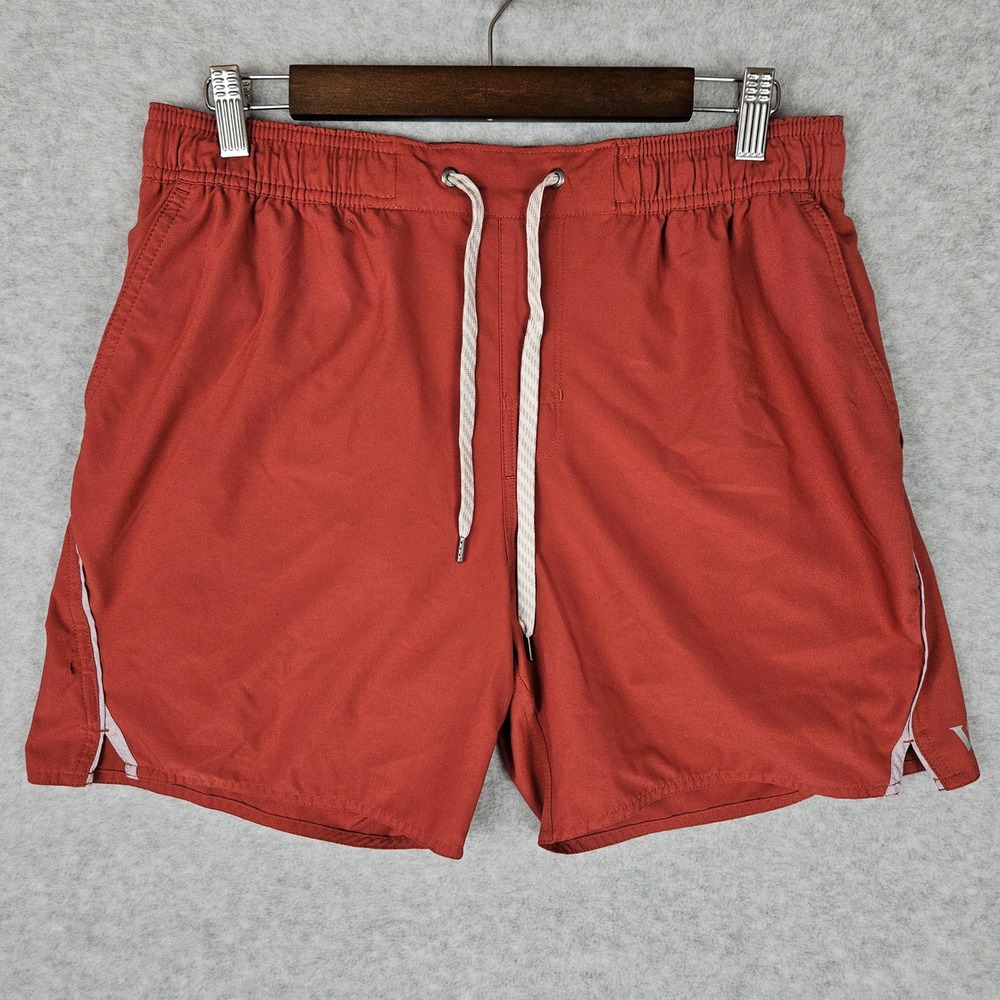 Vuori Men's Medium Burnt Orange Trail Short Lined Athletic Training Gym Workout
